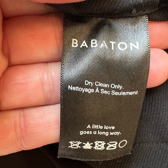 Babaton XS Black Joggers Elastic Waist and Ankles- Dressier Material - Picture 6 of 7